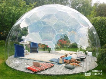 BUBBLE DOME, Ø 4 m, H: 2.38m, mit Reissverschlusstüre