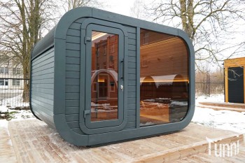 Sauna Cubus mit Umkleideraum, Sauna Cubus 3.3 x 2.4m, Sauna Blockhaus, Sauna bausatz, Saunahaus, Sauna kaufen, saunahütte kota, sauna holz, Sauna preis, sauna fertig montiert