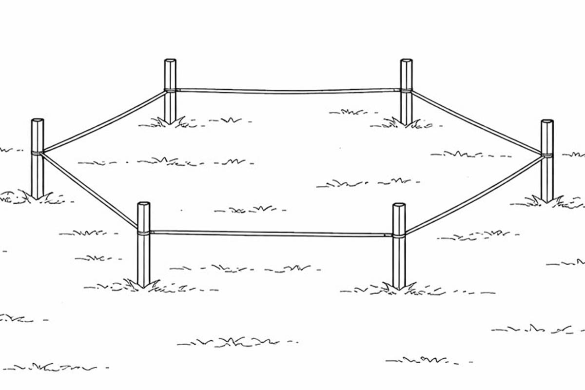 Grillkota Unterkonstruktion aus Holz