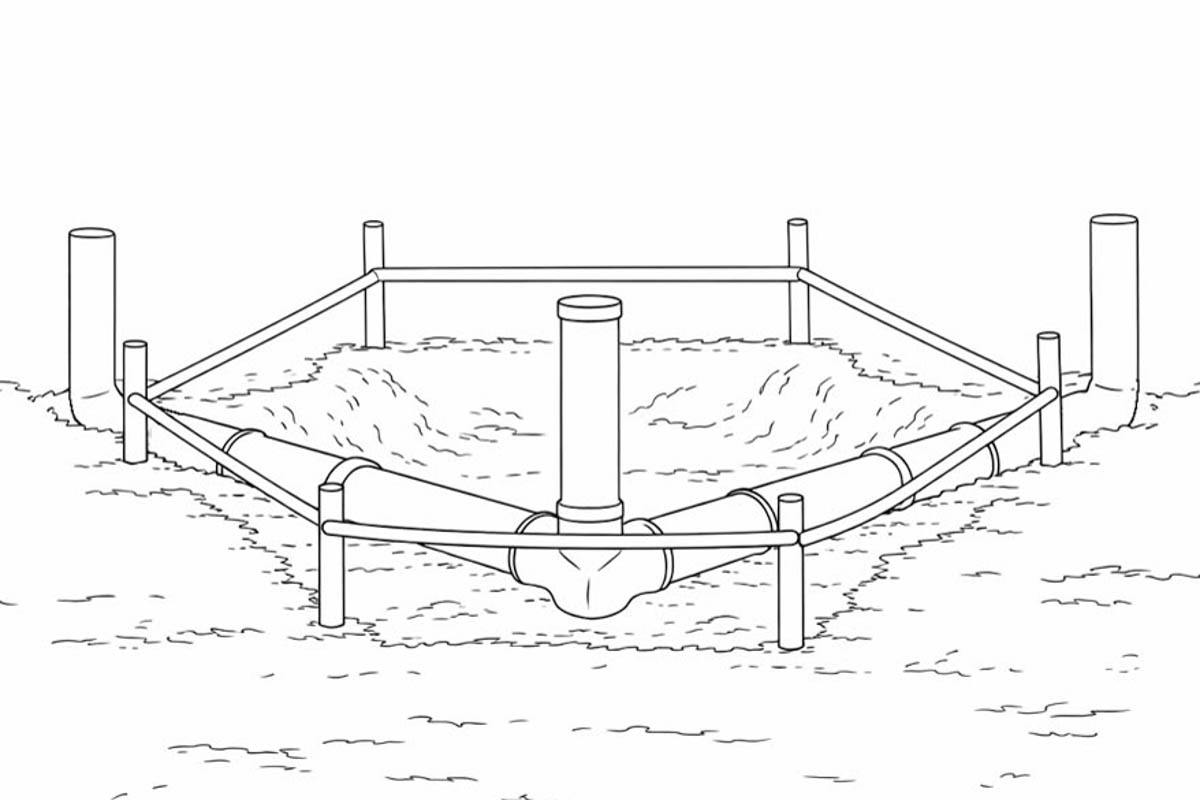 Grillkota Unterkonstruktion aus Holz