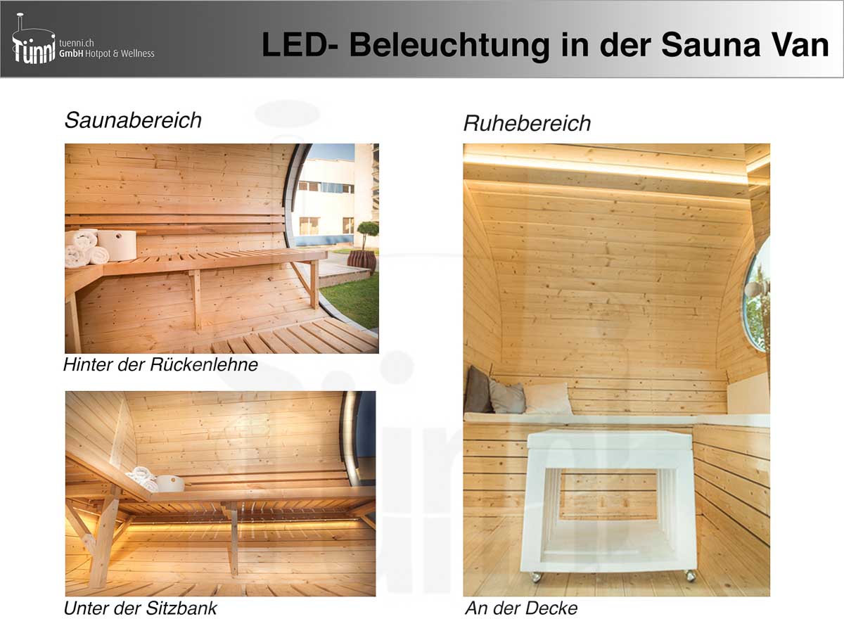 Sauna Van LED Licht Innen