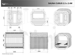 Zeichnung Sauna Cubus