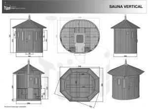 Zeichnung Sauna Vertical 7.7 m²