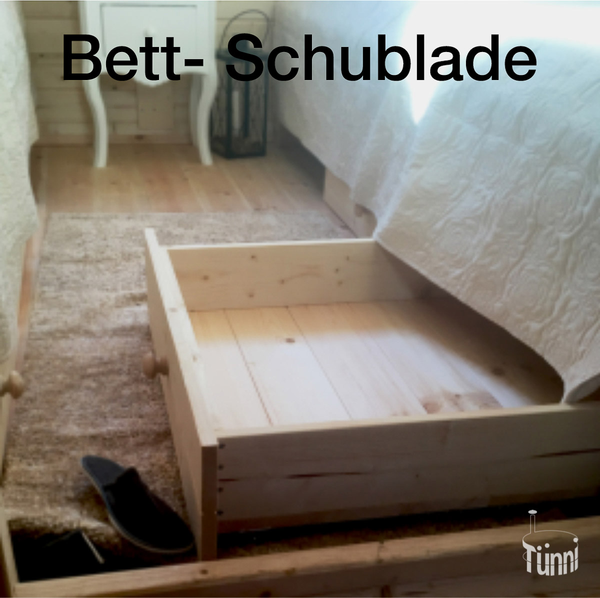 Camping Pod - Bett- Schublade