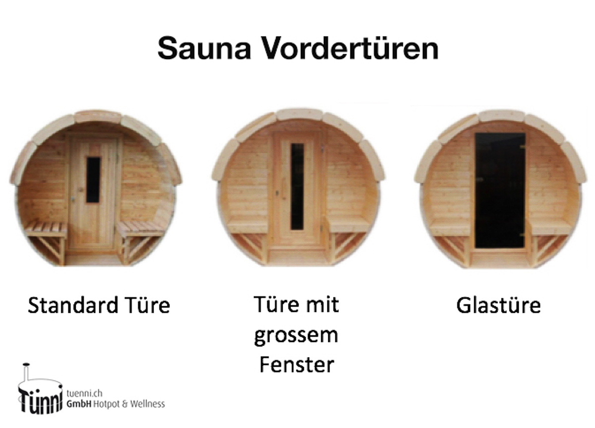 Saunafass Türen Optionen