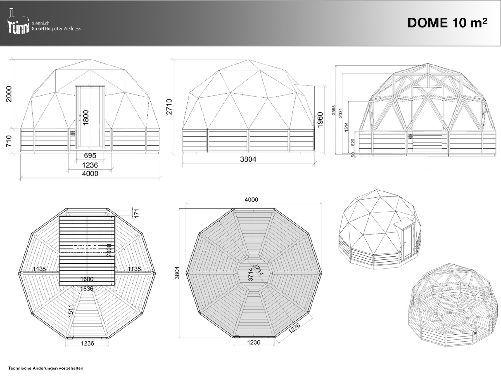 Zeichnung für Dome 10m2